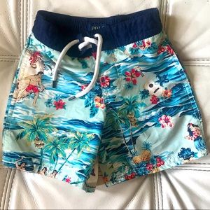 POLO by RALPH LAUREN tropical swim trunks - 3/3T